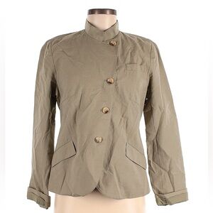Sundance  Button Up Long Sleeve Utility Blazer Jacket , Tan Linen Women’s Size 6